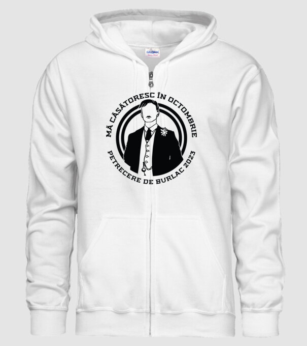 Petrecere de burlac octombrie model alb pe tricou