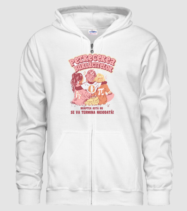 petrecerea burlăcitelor - noaptea asta nu se va termina niciodată! model alb pe tricou