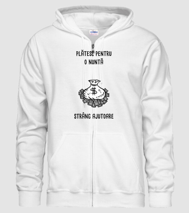 plătesc pentru o nuntă, strâng ajutoare model alb pe tricou