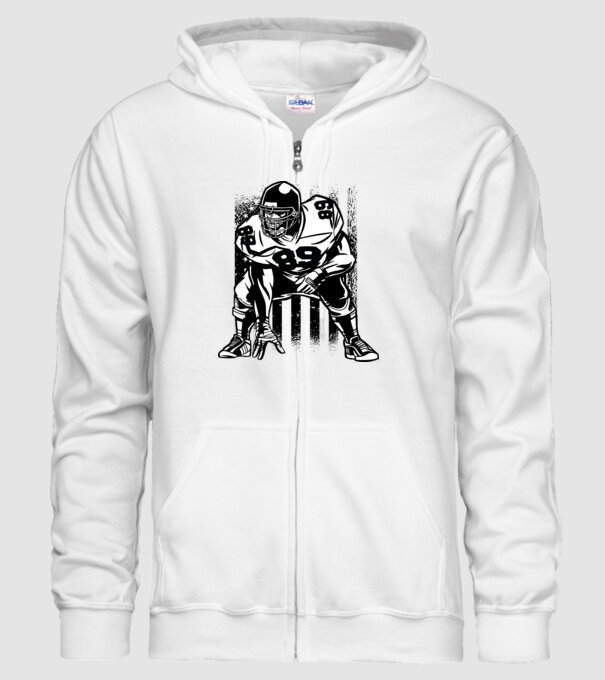 PLAYER model alb pe tricou
