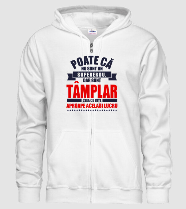 Poate că nu sunt un supererou, dar sunt tâmplar, ceea ce este aproape același lucru model alb pe tricou