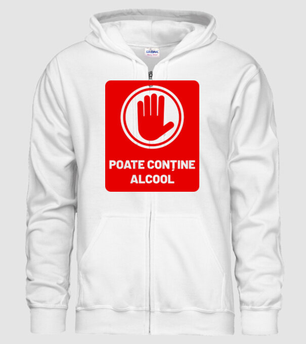 poate conține alcool model alb pe tricou