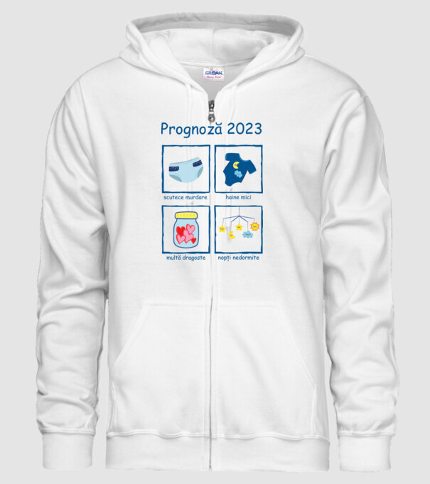 Prognoză 2023 model alb pe tricou