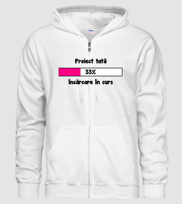 Proiect tată - încărcare în curs model alb pe tricou