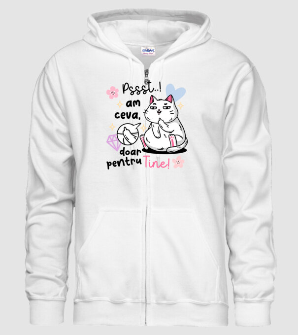 Pssst, am ceva doar pentru tine! model alb pe tricou