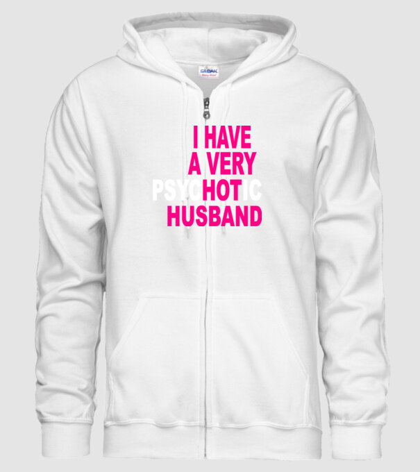 psycHOTic husband model alb pe tricou