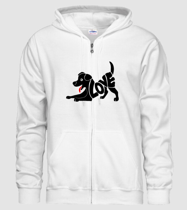 Puppy love model alb pe tricou