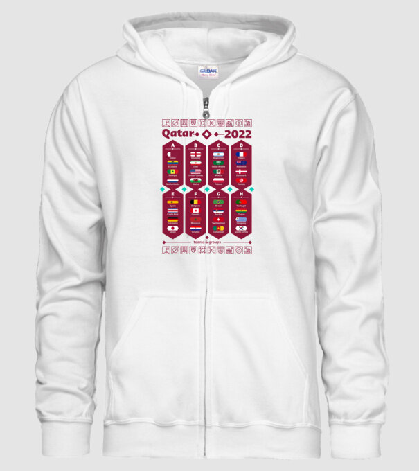 Qatar 2022 teams - groups white model alb pe tricou