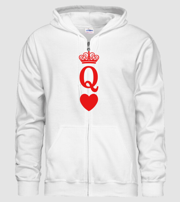 Queen model alb pe tricou
