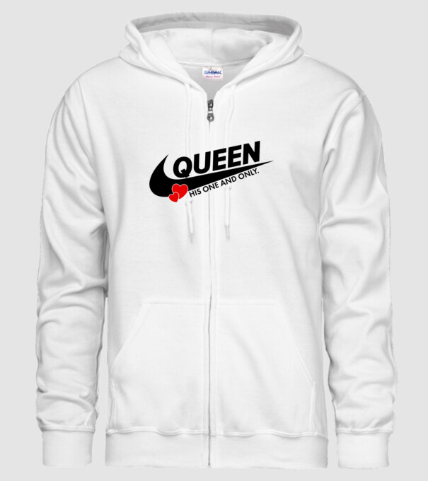 Queen model alb pe tricou