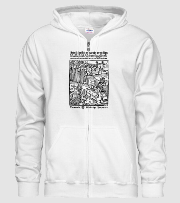 România dracula dark model alb pe tricou