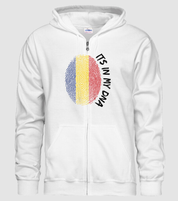 România fingerprint model alb pe tricou