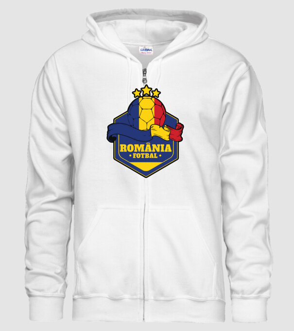 România Fotbal model alb pe tricou