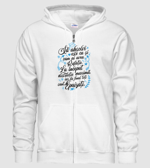 Să absolvi este ca și cum ai avea relație model alb pe tricou