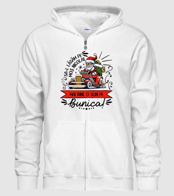 Să-l lăsăm pe Moș Nicolae, mai bine o sun pe bunica! model alb pe tricou