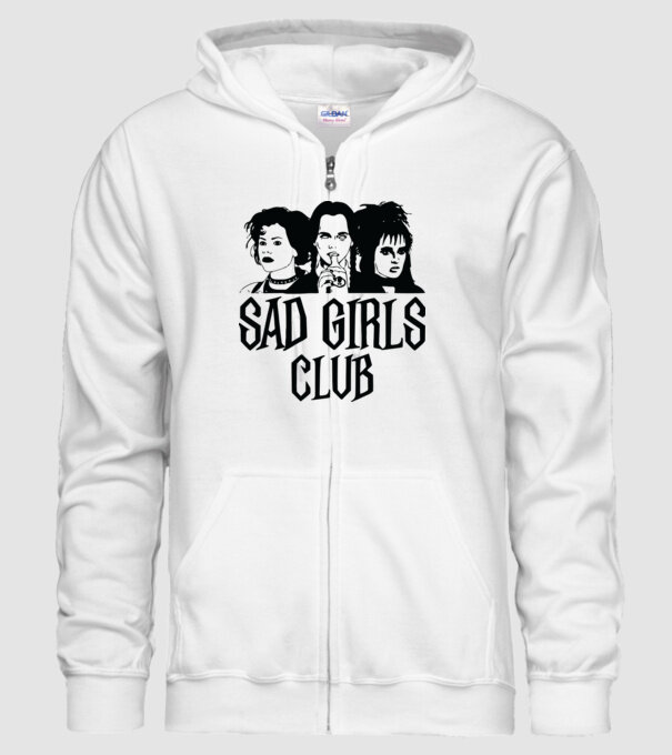 Sad Girls Club model alb pe tricou