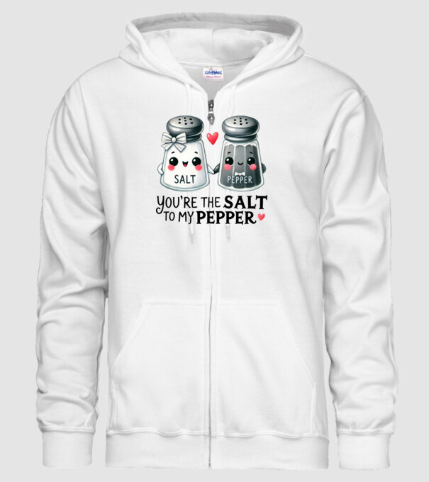 Salt to my Pepper model alb pe tricou