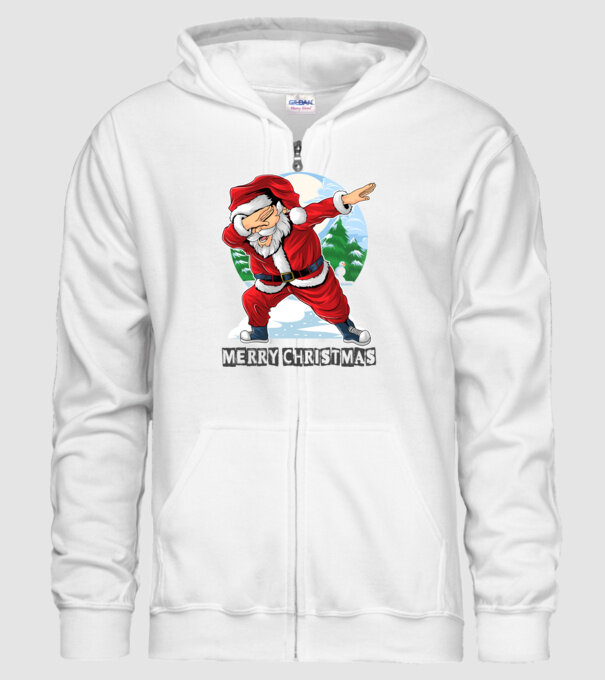 Santa merry christmas model alb pe tricou