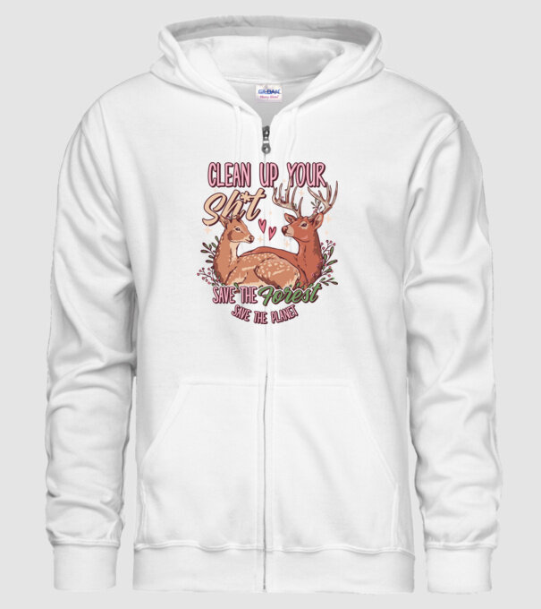 Save the forest model alb pe tricou