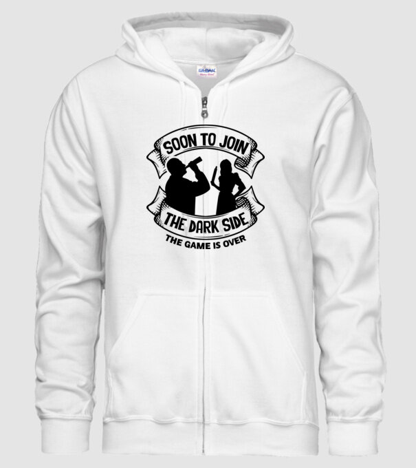Soon join the dark side model alb pe tricou