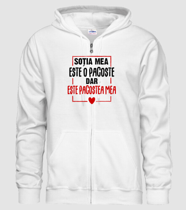 soția mea este o pacoste model alb pe tricou