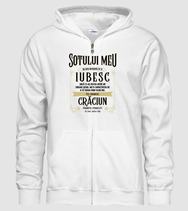 Soțului meu model alb pe tricou
