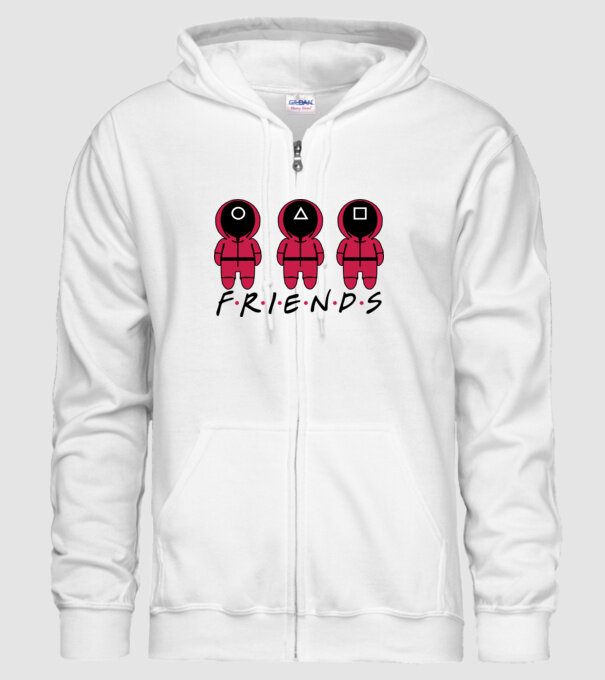 squid game friends model alb pe tricou