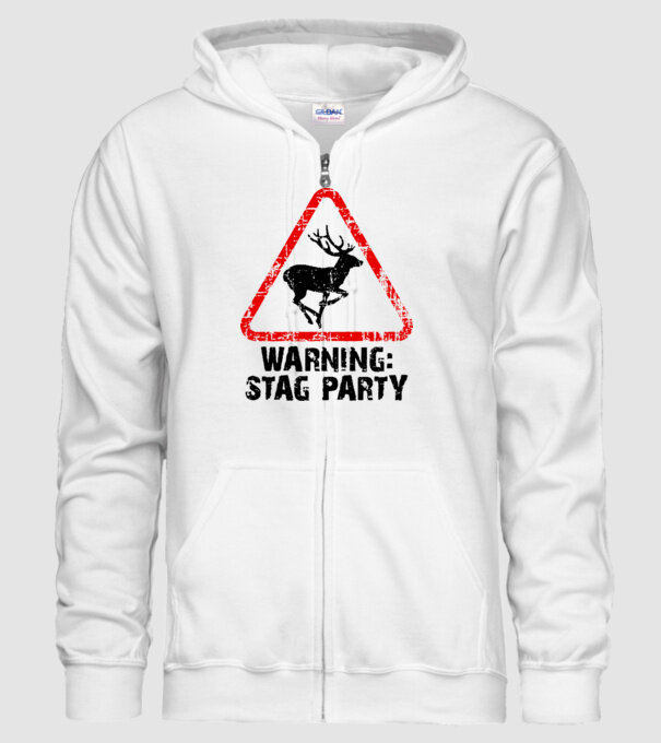 Stag Party model alb pe tricou