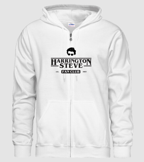 steve harrington fan club model alb pe tricou
