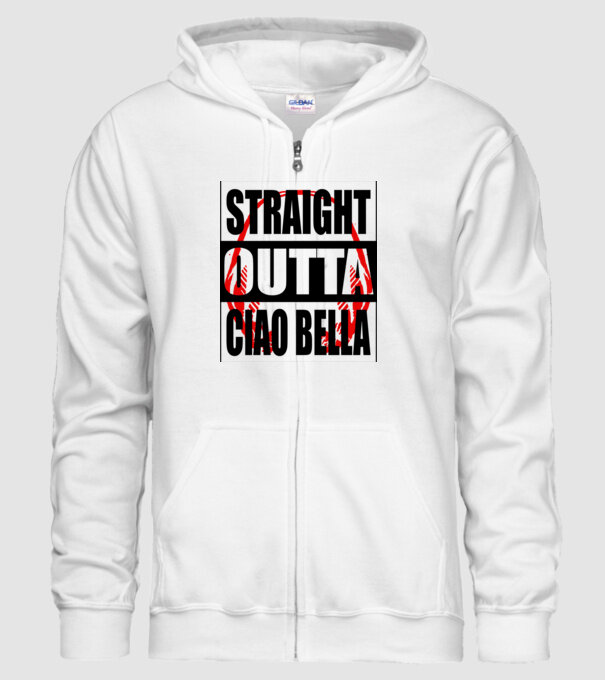 straight outta bella ciao model alb pe tricou