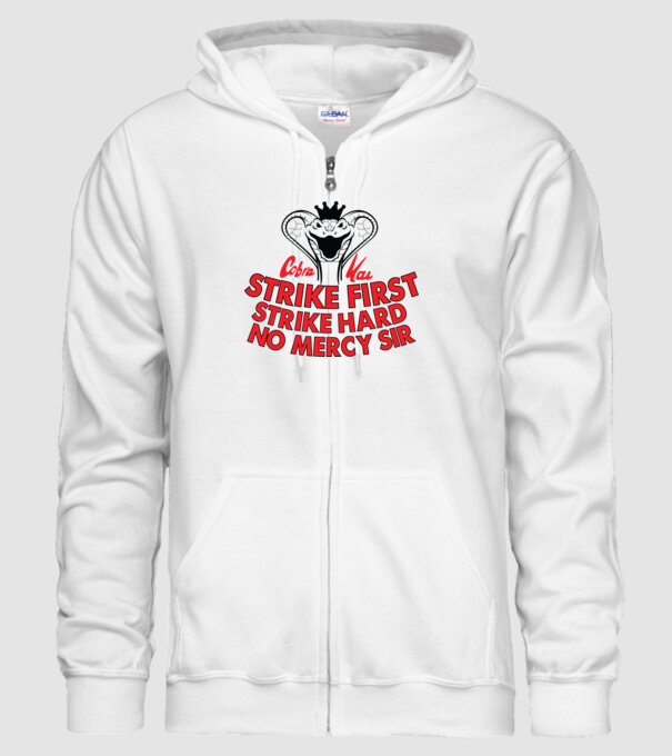 Strike first strike hard logo model alb pe tricou