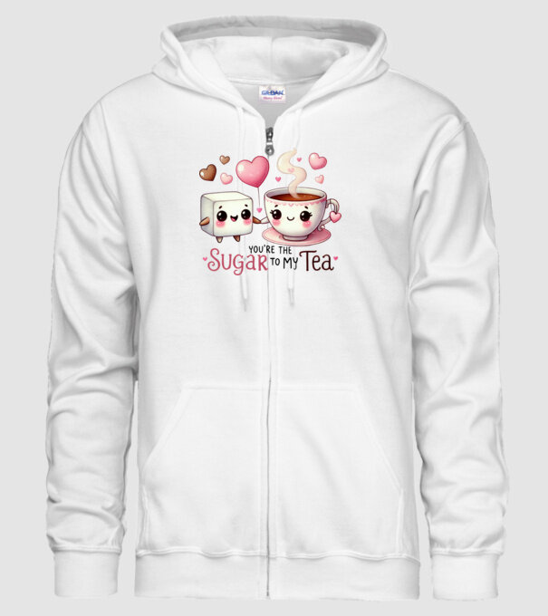 Sugar to my Tea model alb pe tricou