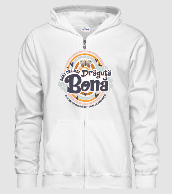 Sunt cea mai drăguță bonă! ... și eu am cei mai drăguți copii de grădiniță! model alb pe tricou