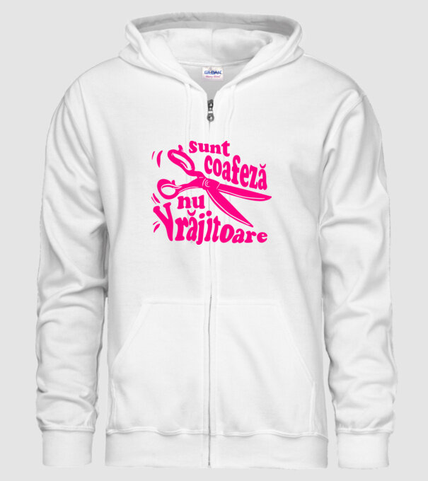 sunt coafeză, nu vrăjitoare model alb pe tricou