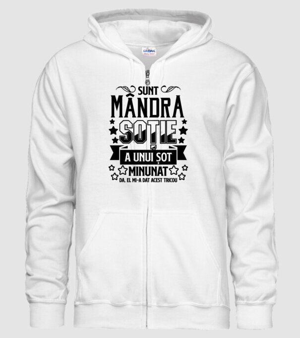 Sunt mândra soție a unui soț minunat Da, am primit acest tricou de la el. model alb pe tricou