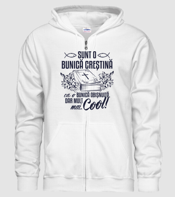 Sunt o bunică creștină, ca o bunică obișnuită, dar mult mai cool model alb pe tricou
