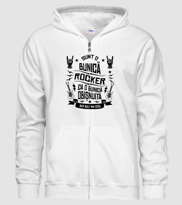 Sunt o bunică rocker, ca o bunică obișnuită, dar mult mai cool model alb pe tricou