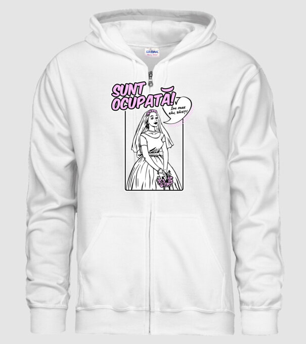 Sunt ocupată! Îmi pare rău, băieți model alb pe tricou