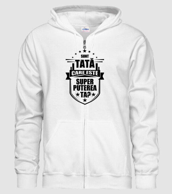 Sunt tată, care estet superputerea ta? model alb pe tricou