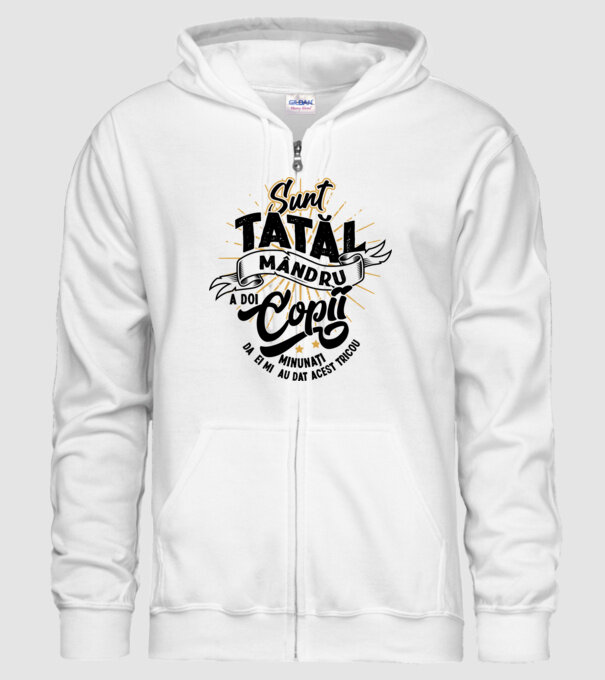 Sunt tatăl mândru a doi copii minunați - da, ei mi-au dat acest tricou model alb pe tricou