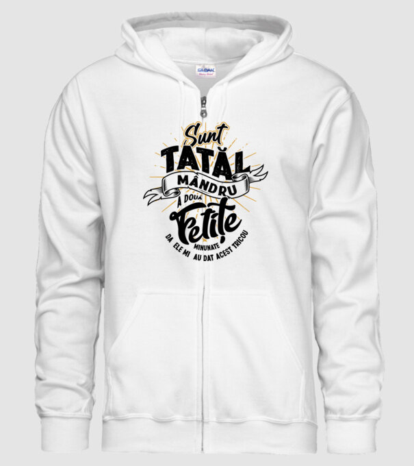 Sunt tatăl mândru a două fetițe minunate - da, ele mi-au dat acest tricou model alb pe tricou