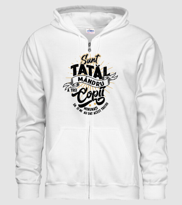 Sunt tatăl mândru a trei copii minunați - da, ei mi-au dat acest tricou model alb pe tricou