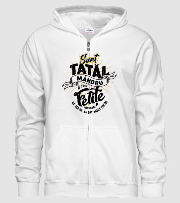 Sunt tatăl mândru a trei fetițe minunate - da, ele mi-au dat acest tricou model alb pe tricou