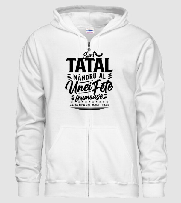 Sunt tatăl mândru al unei fete frumoase - da, ea mi-a dat acest tricou model alb pe tricou