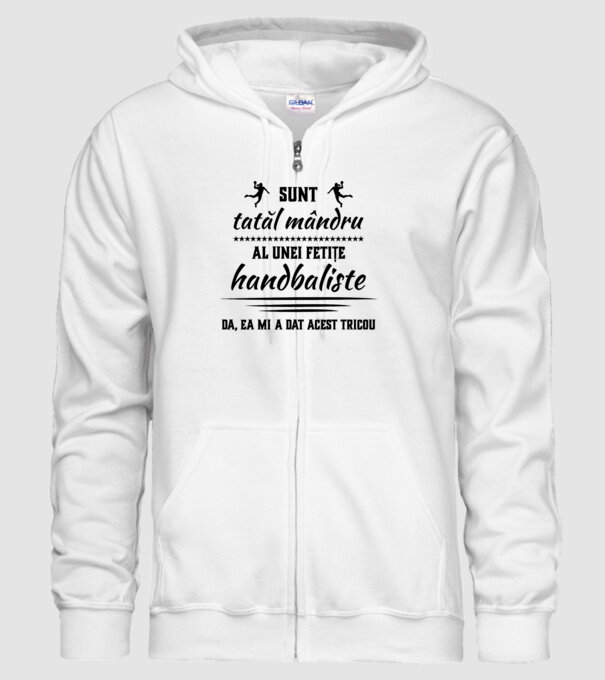 Sunt tatăl mândru al unei fetițe handbaliste - da, ea mi-a dat acest tricou model alb pe tricou