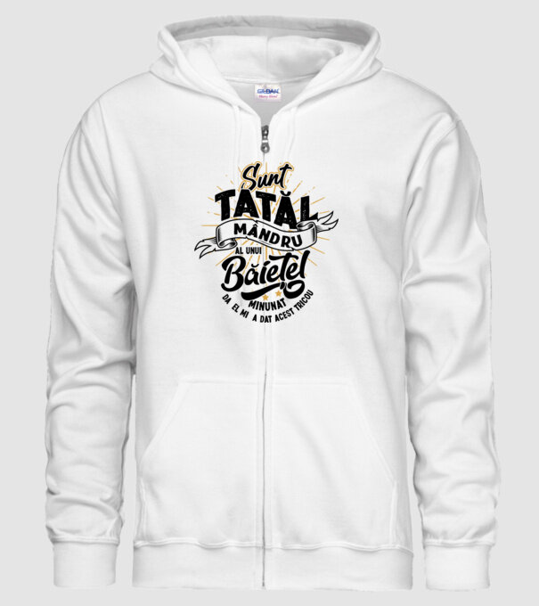 Sunt tatăl mândru al unui băiețel minunat model alb pe tricou