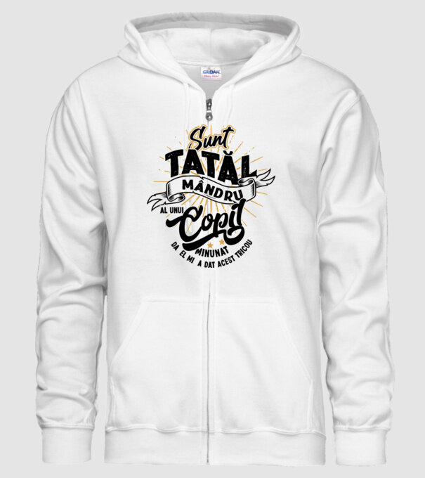 Sunt tatăl mândru al unui copil minunat - da, el mi-a dat acest tricou model alb pe tricou