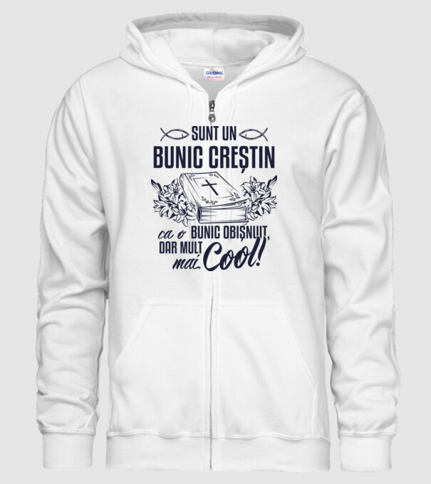 Sunt un bunic creștin, ca un bunic obișnuit, dar mult mai cool! model alb pe tricou