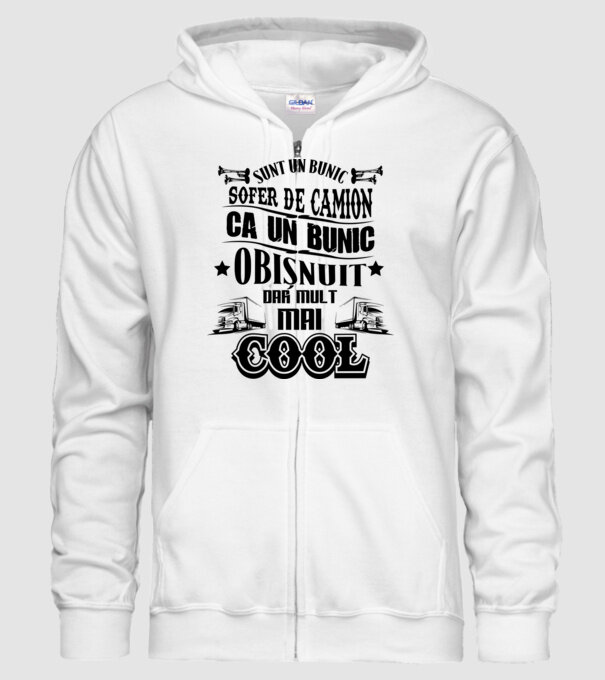sunt un bunic de șofer de camion, ca un bunic obișnuit, dar mult mai cool model alb pe tricou