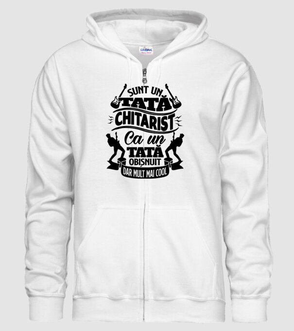 Sunt un tată chitarist, ca un tată obișnuit, dar mult mai cool model alb pe tricou